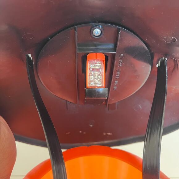 Vintage 1995 Empire Blow Mold Light Up Trick Or Treat Bucket Pumpkin Witch Hat - Picture 10 of 12